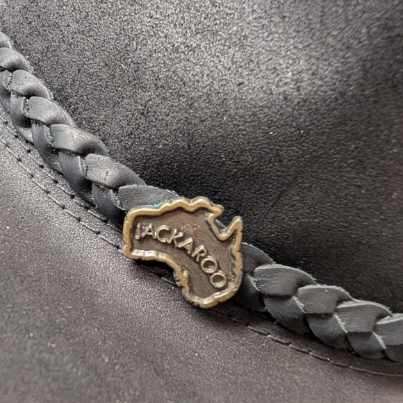 JACKAROO | Australian Leather Hat Sz L - Picture 7 of 13